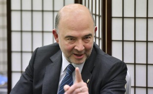 Le commissaire européen chargé des Affaires économiques, Pierre Moscovici à Sendai au Japon, le 20 mai 2016