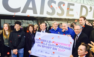 Les élus marseillais lors de la présentation.