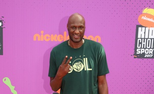 L'ancien joueur de basket Lamar Odom aux Kids' Choice Sports Awards 2017