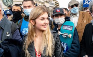 Thais Descufon, ancienne porte-parole du groupe d'ultradroite Génération identitaire, aujourd'hui dissous par le gouvernement.