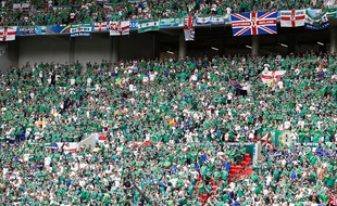 Les supporters de l'Irlande du Nord à Lyon lors du match de l'Euro 2016 contre l'Ukraine, le 16 juin 2016.
