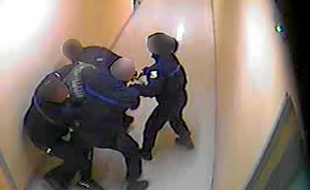 Image d'une caméra de vidéosurveillance de la prison de St Quentin-Fallavier.