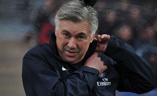 Carlo Ancelotti, l'entraîneur du PSG, le 20 mai 2012, à Lorient.