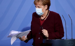 Angela Merkel le 19/03/21 à Berlin.