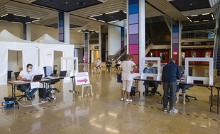 Un centre de dépistage du Covid à Nice.