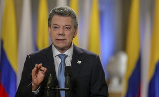 Le président colombien Juan Manuel Santos à Bogota, le 12 novembre 2016.