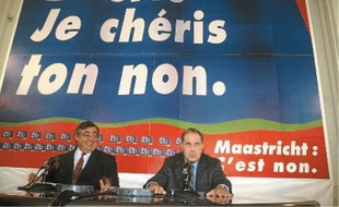 Philippe Séguin et Charles Pasqua avaient mené la campagne du non lors du référendum sur Maastricht, en 1992.