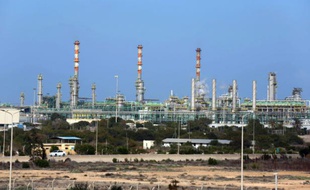 Le terminal pétrolier de Mellitah, le 6 janvier 2015 à Zwara en Libye