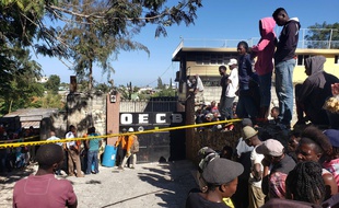 Devant l'orphelinat de l'Eglise de compréhension de la Bible, à Kenscoff, ce 14 février 2020.