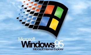 Le logo de Windows 95, bien connu de toute une génération de trentenaires (capture d'écran).