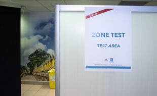 Une zone de dépistage Covid à Cannes (illustration).