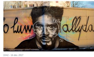 Une fresque réalisée à Calais (Pas-de-Calais) la semaine dernière en hommage à Johnny Hallyday a été vandalisée.