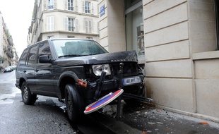 Un accident de voiture à Paris, en avril 2014.