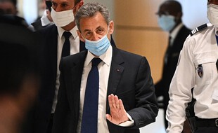 Paris, le 1er mars 2021. Nicolas Sarkozy arrive au tribunal de Paris qui va le condamner dans le cadre de l'affaire dite des écoutes.