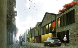 Le projet d'échoppes du XXIème siècle, dan sle futur quartier Brazza, à Bordeaux