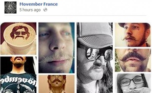 Capture d'écran du compte Facebook de Movember, qui propose de se laisser pousser la moustache au mois de novembre pour sensibiliser au cancer de la prostate.