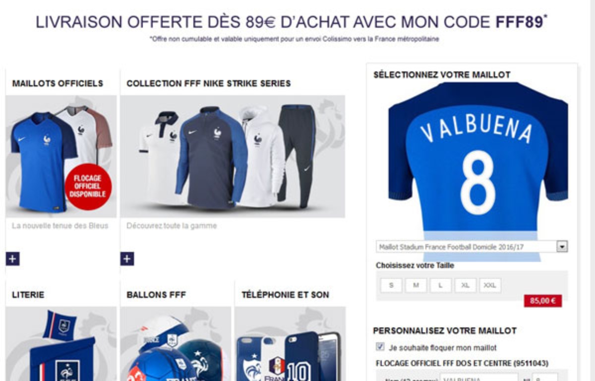 Flocage officiel fff hot sale