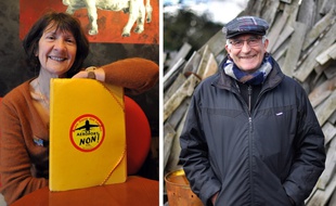 Françoise Verchère et Julien Durand, figures de la lutte contre l'aéroport de Notre-Dame-des-Landes.