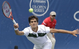 Pierre-Hugues Herbert en finale du tournoi de Winston-Salem contre Kevin Anderson.