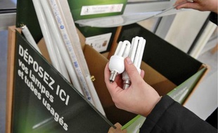 En France, un tiers des ampoules basse consommation usagées sont collectées.