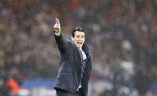 Unai Emery lors de PSG-OM le 23 octobre 2016.