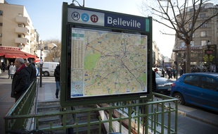 Le 12 mars 2012. Illustration quartier - metro de Belleville.
// Photo: V. WARTNER / 20 MINUTES