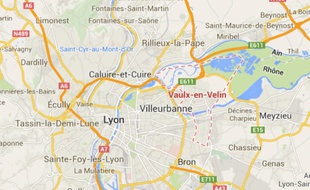 Google map de Vaulx-en-Velin (Rhône)