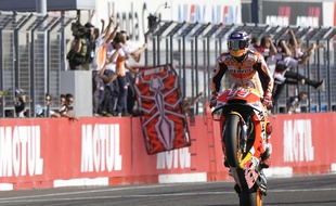 Marc Marquez, vainqueur du GP du Japon, est devenu à 25 ans le plus jeune pilote à remporter une cinquième couronne mondiale en MotoGP, le 21 octobre 2018.