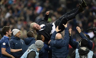 Didier Deschamps, le sélectionneur de l'équipe de France, le 19 novemmbre 2013, au Stade de France.