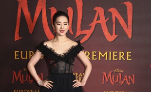 L'actrice Yifei Liu à la première européenne de "Mulan" à Londres en mars 2020.