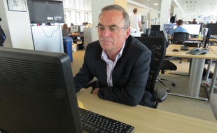 Bernard Hinault à la rédaction de 20 Minutes, le 27 mai 2015.