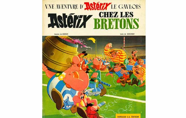 « Astérix chez les Bretons » ! En 1966, nos deux compères traversent le Channel pour aider Jolitorax (et le prisonnier, c’est un pilier de rugby).