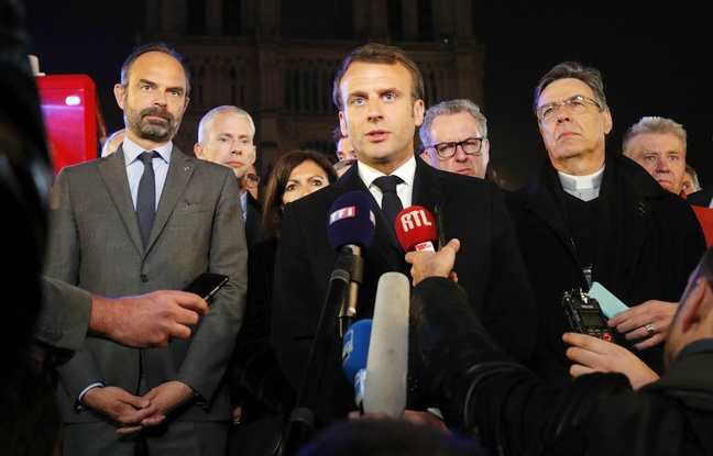 VIDEO. Incendie à Notre-Dame de Paris: «Nous la rebâtirons», assure Macron, qui annonce une souscription nationale