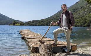 Stéphane Rotenberg sur le lieu de tournage de «The Bridge», en Patagonie (Argentine).