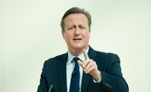 Le Premier ministre britannique David Cameron, le 9 mai 2016 à Londres