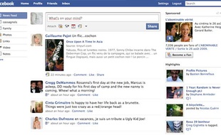 Une page du site Facebook