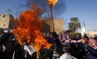Manifestation à Bagdad, en Irak, contre les raids israéliens à Gaza le 28 décembre 2008