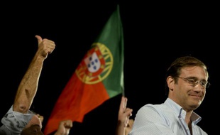 Le dirigeant du PSD et actuel Premier ministre du Portugal Pedro Passos Coelho à Lisbonne le 2 octobre 2015