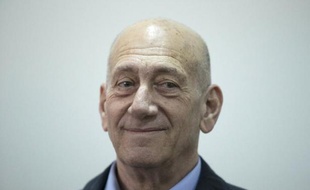 L'ancien Premier ministre israélien Ehud Olmert à Jérusalem le 30 mars 2015