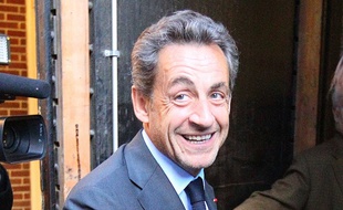 Nicolas Sarkozy à New York le 24 avril 2014.