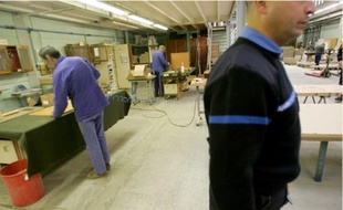 Un atelier de menuiserie au centre de détention de Muret, en Haute-Garonne.