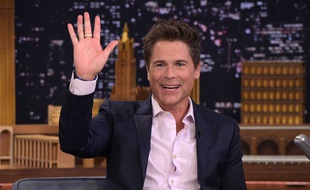 L'acteur Rob Lowe en septembre 2015 dans l'émission de Jimmy Fallon.