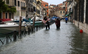Venise au troisième jour des inondations, le 15 novembre 2019.