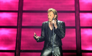 Johnny Halliday lors d'un concert à Bordeaux le 2 juin 2013