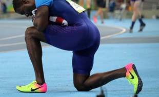 Justin Gatlin a fini deuxième de la finale à Rio.