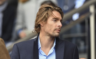Camille Lacourt, le 1er octobre au Parc des Princes pour un match du PSG contre les Girondins de Bordeaux.