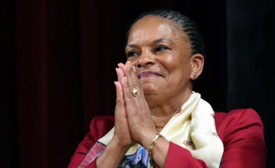 L'ancienne garde des Sceaux, Christiane Taubira, le 29 janvier 2016 à New York après avoir démissioné du gouvernement