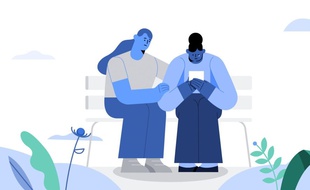Image d'illustration de Facebook concernant le deuil.