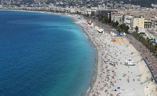 La Promenade des Anglais et la plage à Nice le 17 juillet 2016