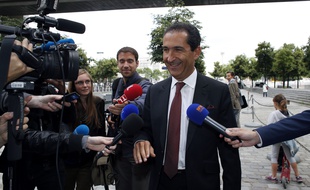 Patrick Drahi le 23/06/2015. AFP PHOTO / THOMAS SAMSON